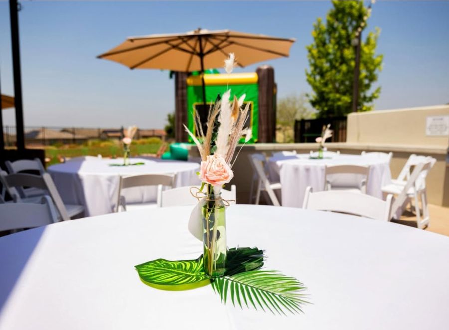 Baby shower table setup